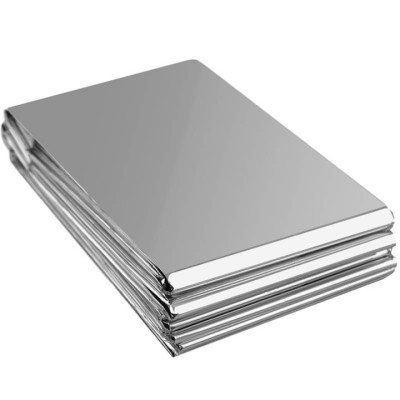 Patura termica de urgenta, multifunctionala, folie de aluminiu de inalta calitate, 130x210 cm foto