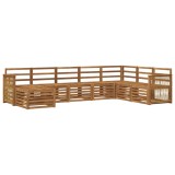 vidaXL Set de canapele de exterior 6 pcs natural Lemn Solid de Acacia 3384715