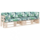 vidaXL Canapea din paleți cu 2 locuri, cu perne, lemn pin tratat 3066684