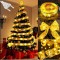 Panglica Luminoasa pentru Bradul de Craciun BZRSH, 50 LED-uri, 5 m, Aurie cu Lumina Alb Calda, 8 Programe , Decor Festiv LED, Ghirlanda Craciun Interi