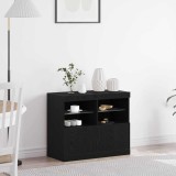 Dulap cu lumini LED, stejar negru, 81x37x67 cm
