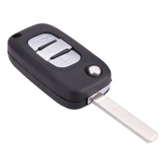 Carcasa cheie auto tip briceag Techstar pentru Renault &ndash; 3 butoane, compatibila cu Clio, Megane, Kangoo, Fluence