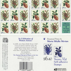 SUA 1997, Flora, serie neuzata, carnet, MNH