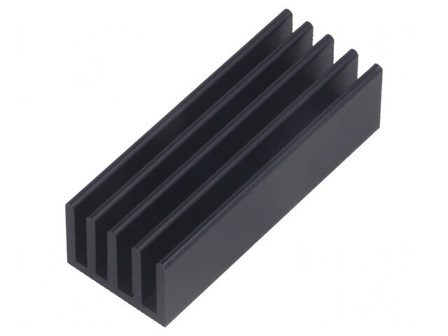 Radiator Extrudat cu Aripioare Negru 50x19x14mm