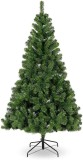 Brad artificial de Craciun Reakoo, metal/PVC, negru/verde, 150 cm
