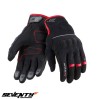 Manusi barbati pentru scuter - motocicleta Urban vara Seventy model SD-C54 negru/rosu &ndash; degete tactile XL (10 cm)