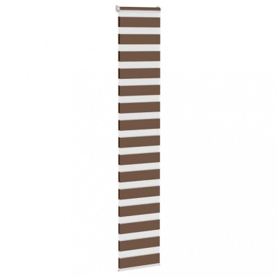 Jaluzea tip zebra maro lățime țesătură 35,9 cm poliester foto