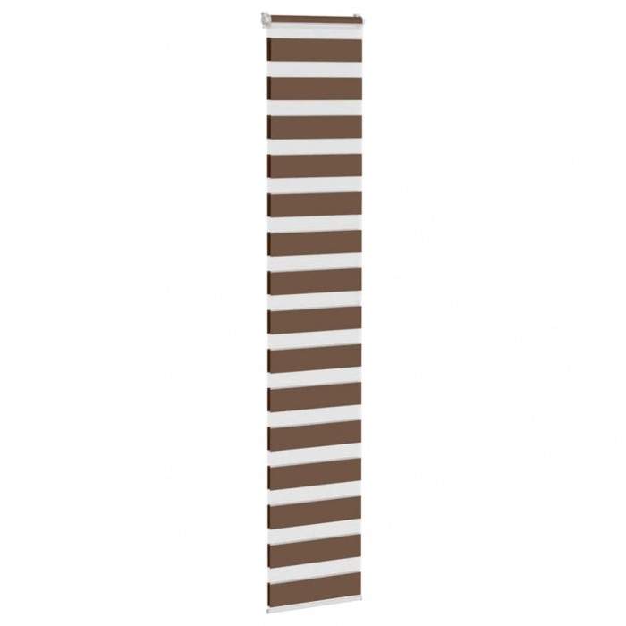 Jaluzea tip zebra maro lățime țesătură 35,9 cm poliester