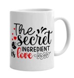 Cana alba personalizata The secret ingredient is love, INOVATIX&reg;. 330ml, Oem