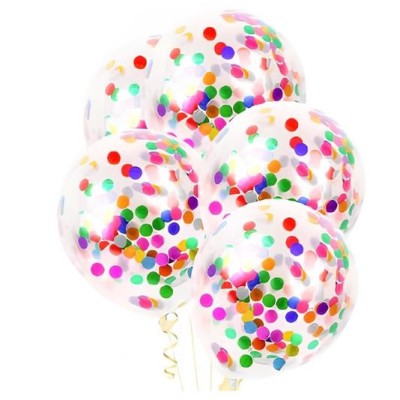 Set 10 Baloane din Latex, Flippy, Model Party Confetti, 30 cm, Multicolore, 2.8 g foto