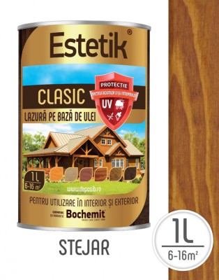Lazura lemn Estetik Clasic 1L, stejar, protectie UV foto