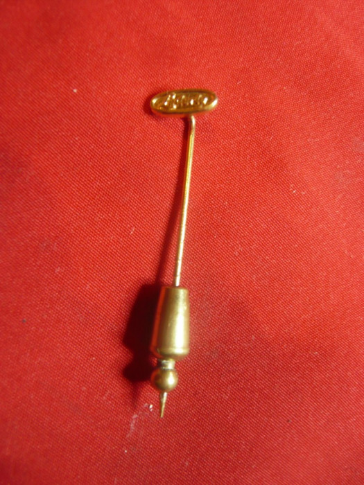 Insigna din aur marcat 585 - Lederle -Laboratoare Farmaceutice ,L=1cm