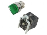 Comutator Rotativ 22mm Verde LED 24V