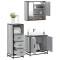 vidaXL Set mobilier de baie, 3 piese, gri sonoma, lemn prelucrat 3301038