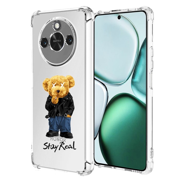 Husa antisoc pentru honor x9c smart, airbag pro, clear, stay real