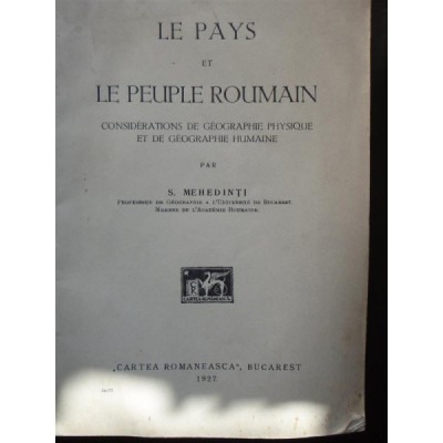 Le pays et le peuple roumain - S. Mehedinti foto