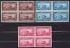 ROMANIA 1928 LP 80 a C. RAIU FILIGRAN VERTICAL SERIA IN BLOC DE 4 TIMBRE MNH, Nestampilat