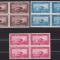 ROMANIA 1928 LP 80 a C. RAIU FILIGRAN VERTICAL SERIA IN BLOC DE 4 TIMBRE MNH