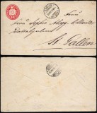 Switzerland 1879 Postal History Rare Cover Zurich to St Gallen DB.254