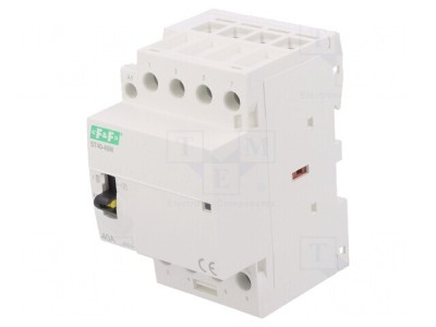 Contactor 4-poli 40A 220-240V NO IP20 foto
