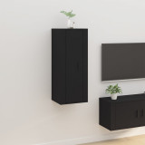 Dulap TV montat pe perete, negru, 40x34,5x100 cm GartenMobel Dekor, vidaXL