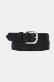 HUGO curea de piele femei, culoarea negru, 50537158