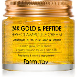 Farmstay 24K Gold &amp; Peptide Perfect Ampoule Cream cremă hidratantă &icirc;mpotriva &icirc;mbătr&acirc;nirii pielii 80 ml