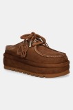 Naked Wolfe papuci din piele intoarsa Blizzard culoarea maro, Blizzard Suede Shearling Tan