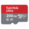 Card de memorie Sandisk Ultra micro SDHC 200GB Clasa10 UHS-I A1 100MB/s