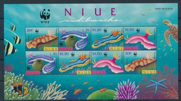 NIUE 1999 WWF FAUNA PROTEJATA CORALI