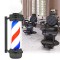 Lampă iluminată cilidrică model Barber Pole negru 88cm