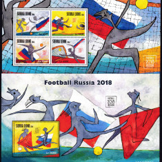 DB1 Fotbal CM Rusia Sierra Leone 2018 MS + SS MNH tiraj 1000