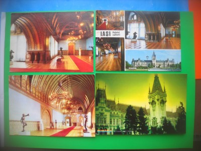 HOPCT LOT 2959 PALATUL CULTURII -IASI-4 CARTI POSTALE-NECIRCULATE foto