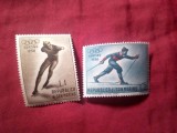 2 Timbre San Marino 1956 - Sport - Olimpiada Iarna Cortina