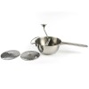 Dispozitiv Pasat Legume Fructe Inox, 3 Site Piure, Sosuri, Mancare Bebe, Ergonomic, Usor de Curatat, Universal