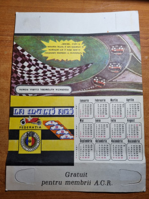 calendar de birou 1987 - automobil club roman foto