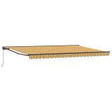 vidaXL Cortina Retractabilă Manual Galben și gri 500 &times; 300 cm 3331313