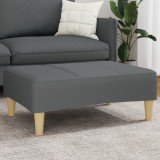 VidaXL Taburet, gri &icirc;nchis, 77x55x31 cm, material textil