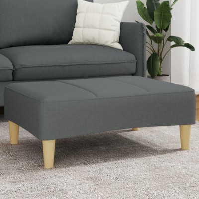 vidaXL Taburet, gri &amp;icirc;nchis, 77x55x31 cm, material textil foto