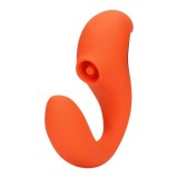 Vibrator dublu LOVELINE G-Spot Vibrator with Clitoral Pulse Wave, cu pulsații, 20 funcții de vibrație, portocaliu
