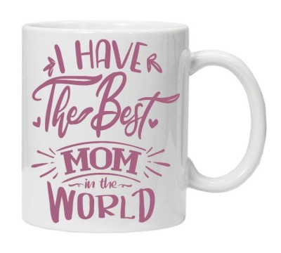 Cana alba personalizata &amp;quot;i have the best mom in the world model 2.&amp;quot;, INOVATIX&amp;reg;. 330ml foto