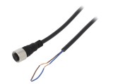 Cablu Conectare Autonics M12 5m PVC Mama Drept 2 Pini Negru