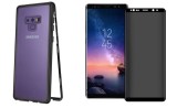 Husa Samsung Galaxy Note 8 Magnetica,spate din sticla securizata+folie privacy, Transparent