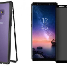 Husa Samsung Galaxy Note 8 Magnetica,spate din sticla securizata+folie privacy