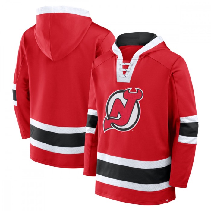 New Jersey Devils hanorac de bărbați cu glugă Mens Laced Hockey - M