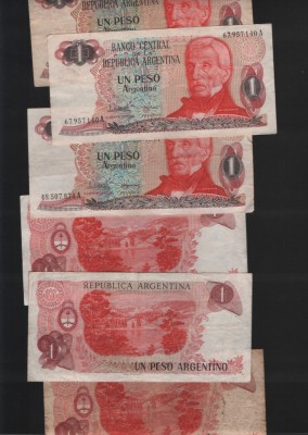 Argentina 1 peso argentino 1983(84) F-VF-XF pret pe bucata foto