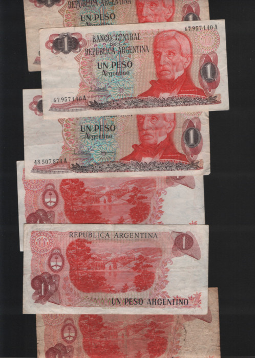 Argentina 1 peso argentino 1983(84) F-VF-XF pret pe bucata