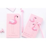 Cumpara ieftin Set Cadou pentru Copii, Caiet cu Flamingo finisat cu piele ecologica + Pix cu Flamingo