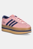 adidas Originals sneakers din piele intoarsă Gazelle Stack W culoarea roz, JS3926