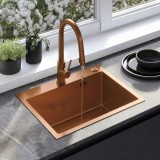 Chiuvetă inox Liam BRUSH COPPER